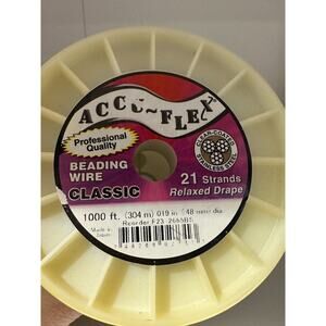 Approx 900 feet Accu-Flex® Nylon Stainless Steel Bead Wire · 21 Strand 0.019 in